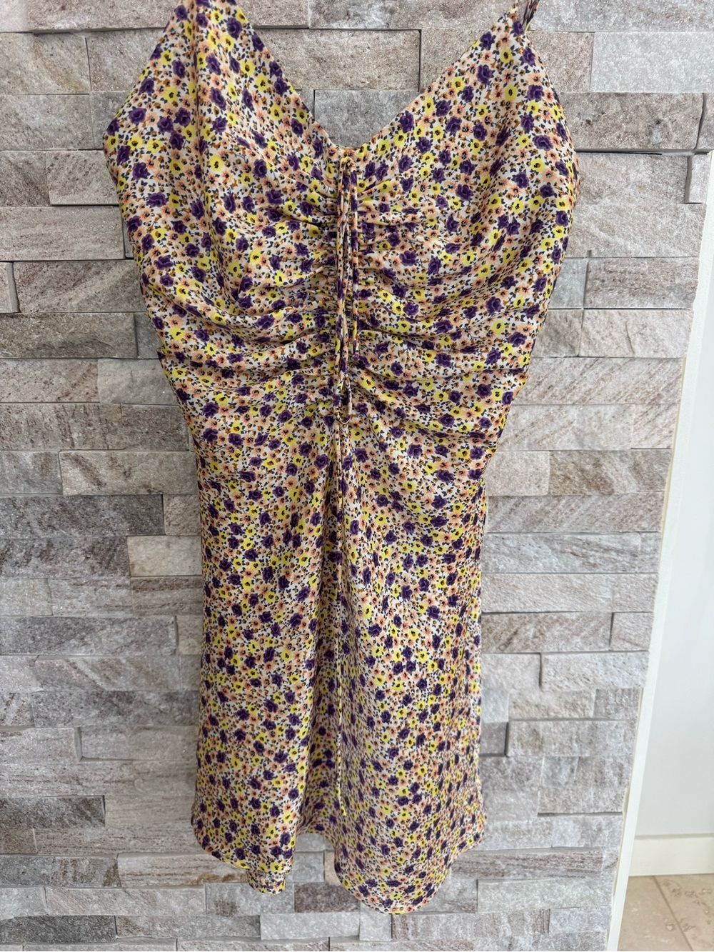 Zara Ditsy Floral Ruched Front Cami Mini Dress